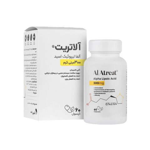 کپسول آلاتریت 300 میلی گرم آلفا لیپوئیک اسید تچرا فارمد 60 عدد