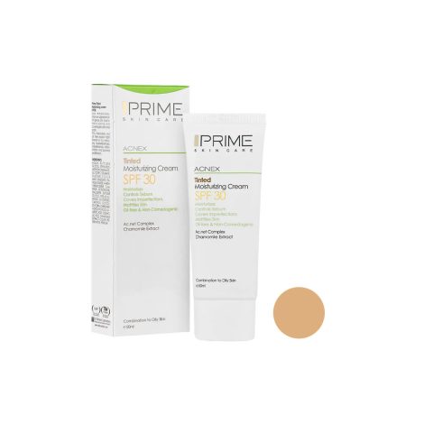 کرم مرطوب کننده رنگی SPF30 اکنکس پریم مناسب پوست چرب 50 میلی لیتر